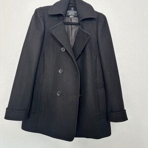 Delta Collection Affinity Uniform Women's Black Pea Coat Wool Blend Coast 6P